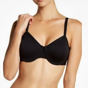 NEW WACOAL 855263 Soft Cup Underwire Bra Size 34DD Black
